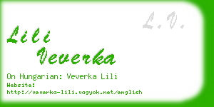 lili veverka business card